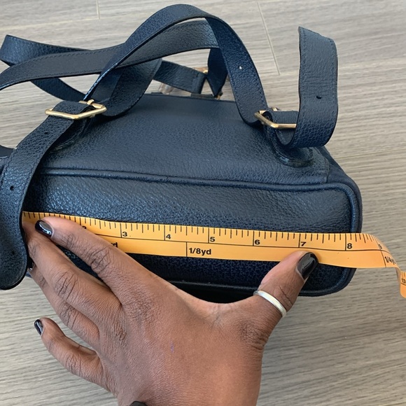 Gucci Bamboo Blue Suede Leather Small Backpack - Picture 12 of 15